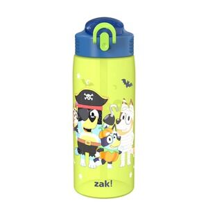 Zak Designs 25oz Bluey Halloween‎ Green Kids Straw Water Bottle